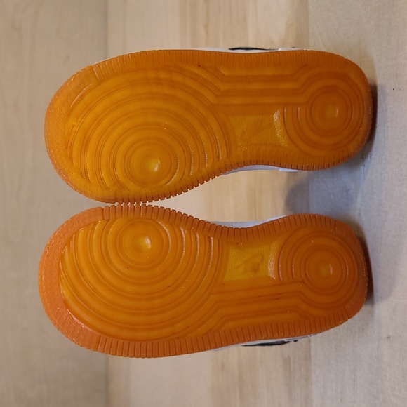 Nike Air Force 1 Mid 2007 Orange Blaze Patterson Square Gardens Shoes - Picture 8 of 10